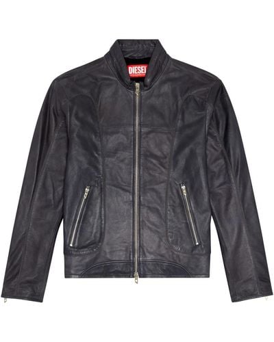 DIESEL Jackets > leather jackets - Gris