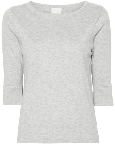 Allude Round-Neck Knitwear - Grey