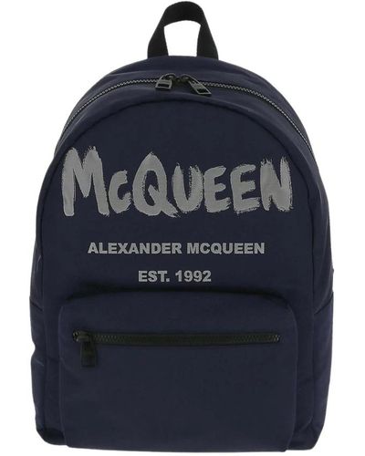 Alexander McQueen Stylischer rucksack - Blau