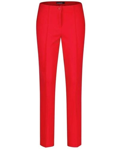 Cambio Slim-Fit Trousers - Red