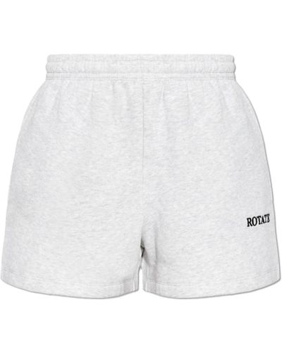 ROTATE BIRGER CHRISTENSEN Shorts mit logo - Weiß