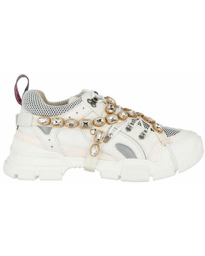 Gucci Flashtrek sneakers with removable crystals - Blanc