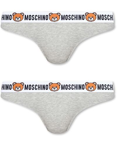Moschino Markenstring 2er-pack - Grau