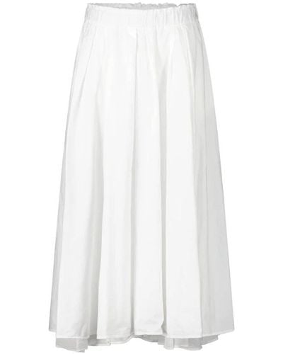 Kiltie Midi Skirts - White