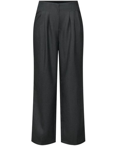 Jacqueline De Yong Trousers > wide trousers - Gris