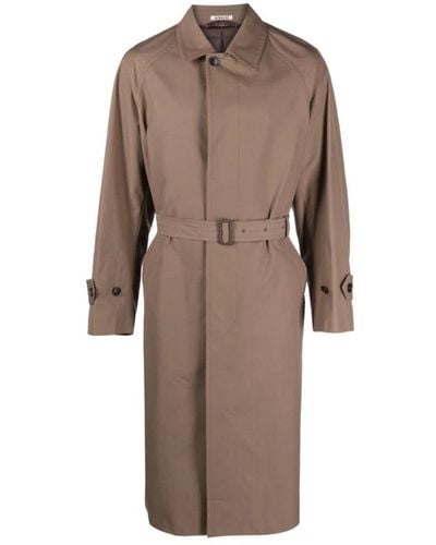 AURALEE Single-Breasted Coats - Brown