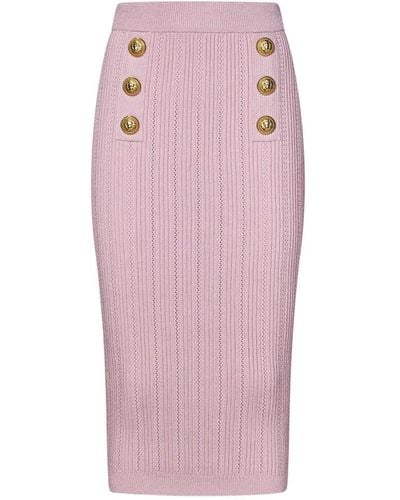 Balmain Midi skirts - Pink