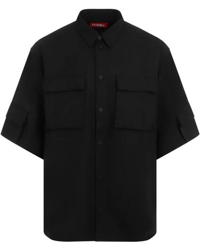 032c Tailored flap pocket shirt - Nero