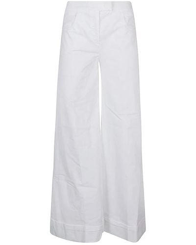 Via Masini 80 Wide Trousers - White