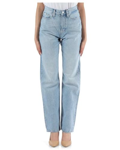 Calvin Klein High rise straight jeans - Blau