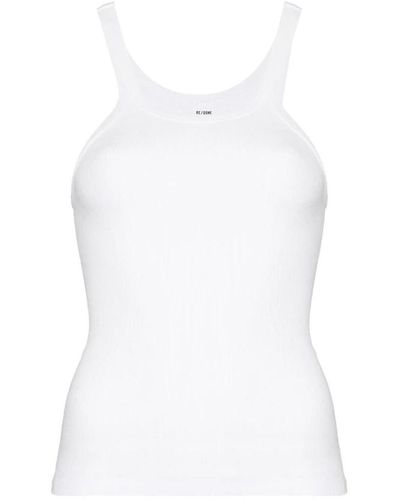 RE/DONE Tops > sleeveless tops - Blanc
