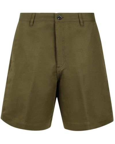Nine:inthe:morning Baumwoll-leinen-bermuda-shorts regular fit,baumwoll-leinen bermuda shorts regular fit - Grün