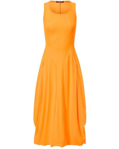High Midi Dresses - Orange