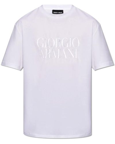 Giorgio Armani T-shirt mit logo - Weiß