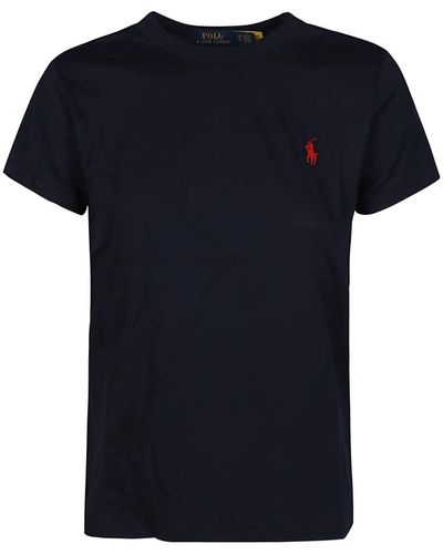 Ralph Lauren Colección de camisetas con logo elegante - Negro