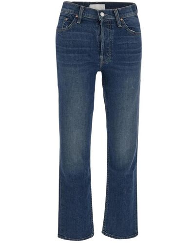 Mother Jeans > straight jeans - Bleu