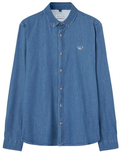 Edmmond Studios Denim Shirts - Blue