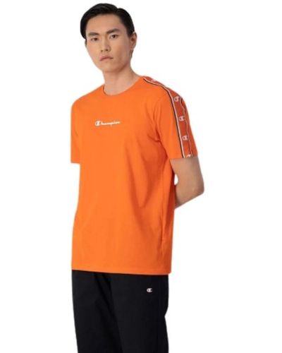 Champion Leichtes baumwoll-jersey t-shirt - Orange