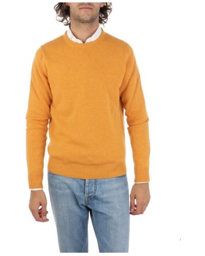 Malo Round-Neck Knitwear - Orange