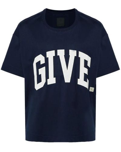 Givenchy Logo t-shirt für männer - Blau