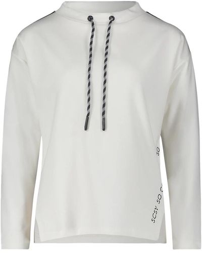 Betty Barclay Sweatshirt mit hohem kragen,hochgeschlossenes sweatshirt cosy kollektion,sweatshirt mit hohem kragen und kordelzug - Grau