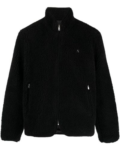 Represent Fleece zip pullover - Schwarz