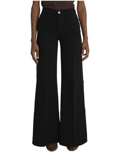 FRAME Wide Trousers - Black
