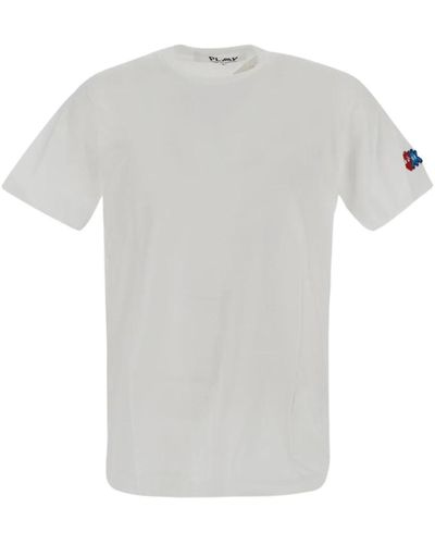 COMME DES GARÇONS PLAY Baumwoll t-shirt - Weiß