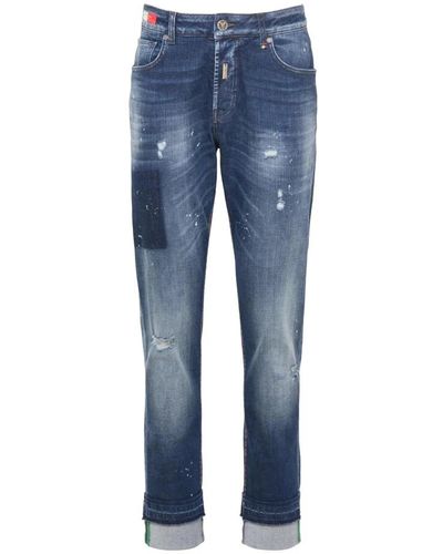 carlo colucci Destroyed jeans im used-look cavicchioli - Blau
