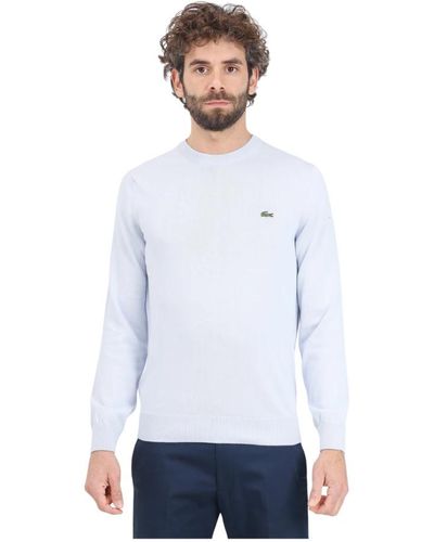 Lacoste Hellblauer pullover mit krokodil-logo,sweatshirts - Weiß