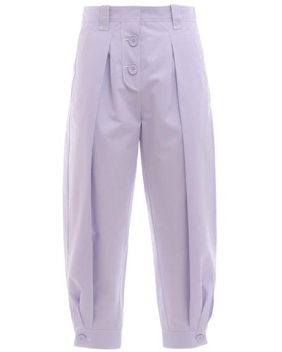 Krizia Cropped Trousers - Purple