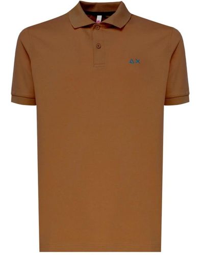 Sun 68 Polo Shirts - Brown