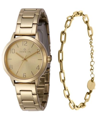 INVICTA WATCH Wildflower 47271 oro orologio donna quarzo - 34mm - con braccialetto coordinato - Metallizzato