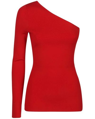 Victoria Beckham Long Sleeve Tops - Red