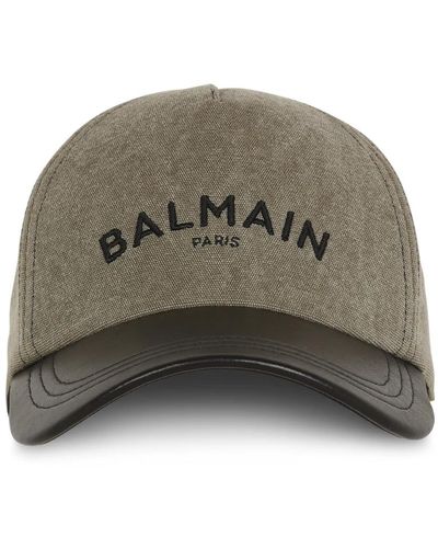 Balmain Cotton cap with logo - Grün