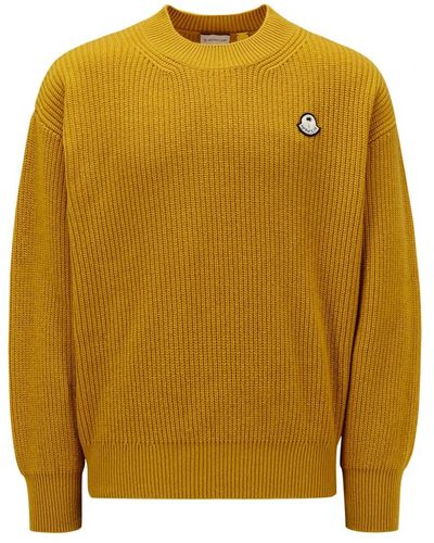 Moncler Round-Neck Knitwear - Yellow