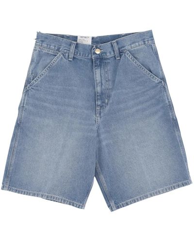 Carhartt Hellblaue gewaschene denim shorts