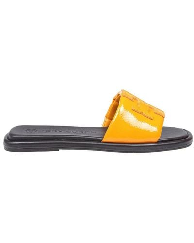 Tory Burch Slides in naplak - Arancione