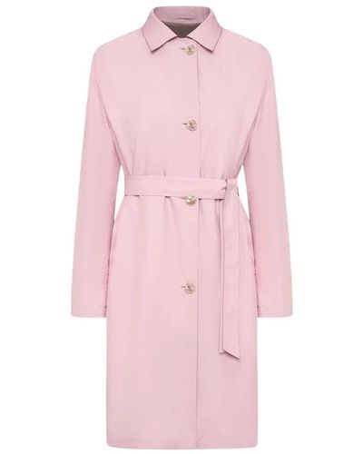 Kiton Belted coats - Pink
