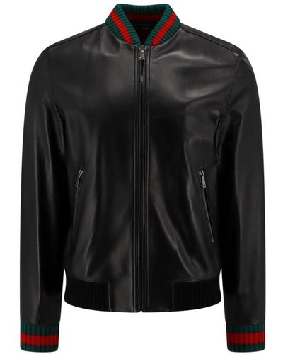 Gucci Jackets > leather jackets - Noir