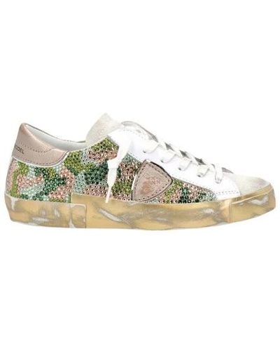 Philippe Model Sneakers basse multicolore in camouflage - Bianco