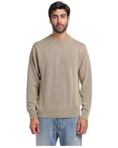 President's Round-Neck Knitwear - Natural