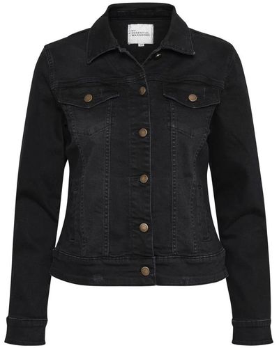 My Essential Wardrobe Denim Jackets - Black
