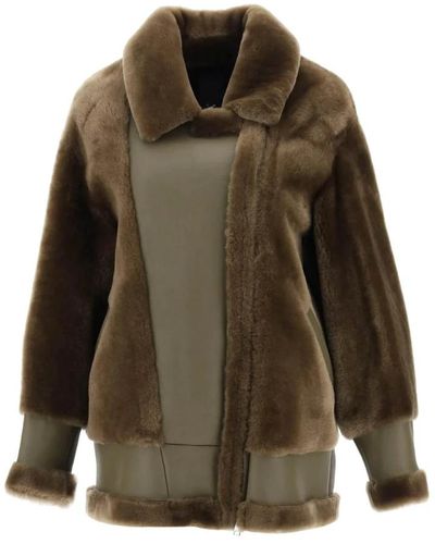 Blancha Faux fur shearling jackets - Grün
