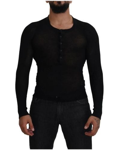 Dolce & Gabbana Long Sleeve Tops - Black
