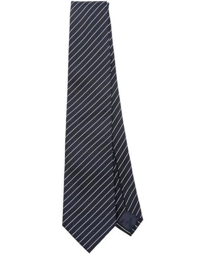Emporio Armani Nachtblauer gewebter jacquard-krawatte