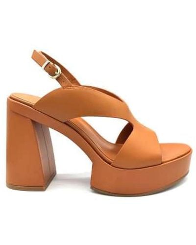 Jeannot High Heel Sandals - Brown