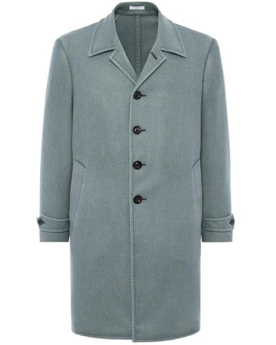 Boglioli Grüner virgin wool duster coat - Blau