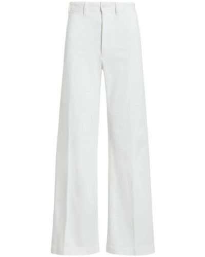 Polo Ralph Lauren Pantaloni a gamba larga ispirazione nautica - Bianco