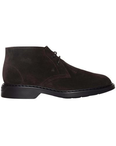 Hogan Lace-Up Boots - Brown